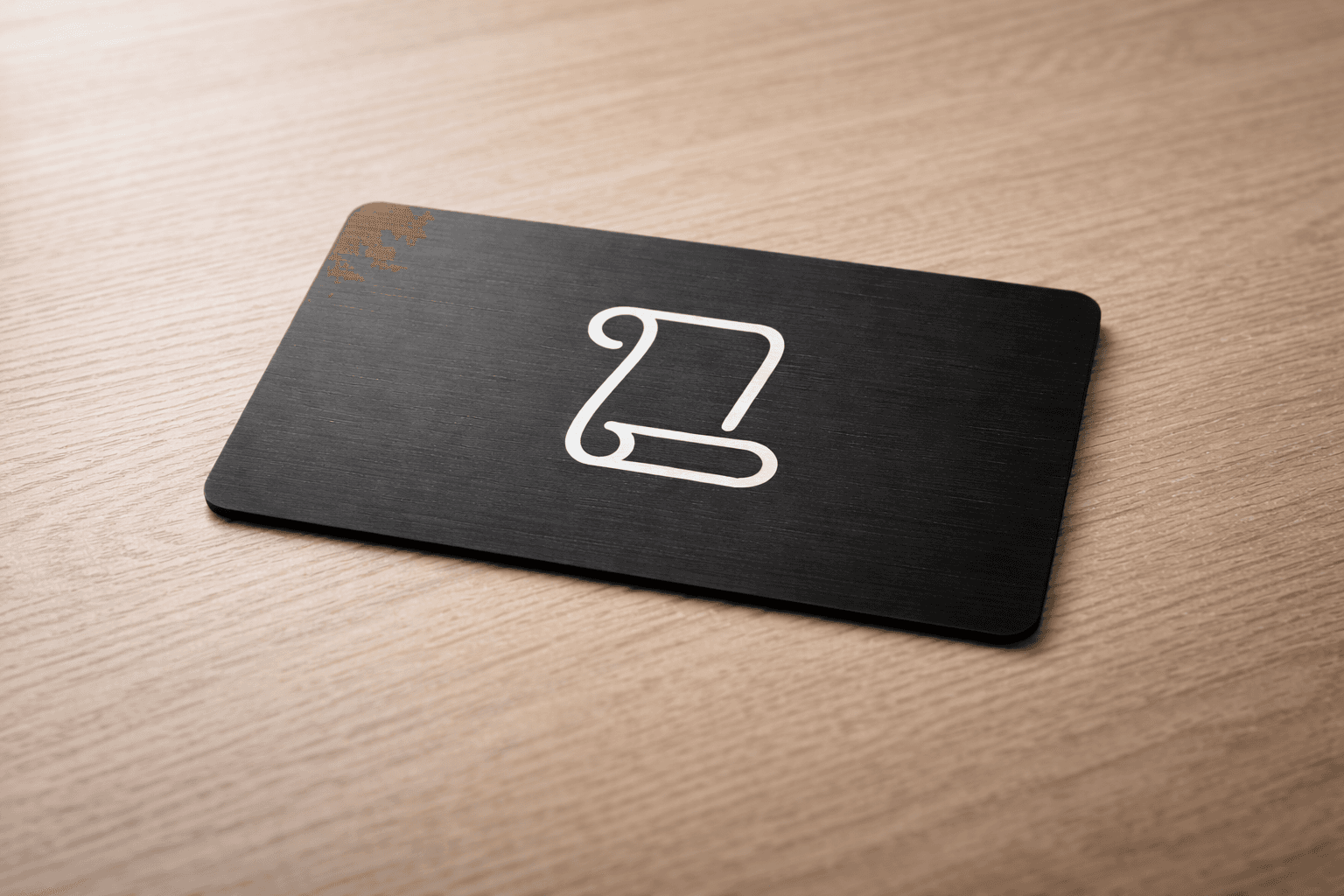 Shatter card resting on a desk